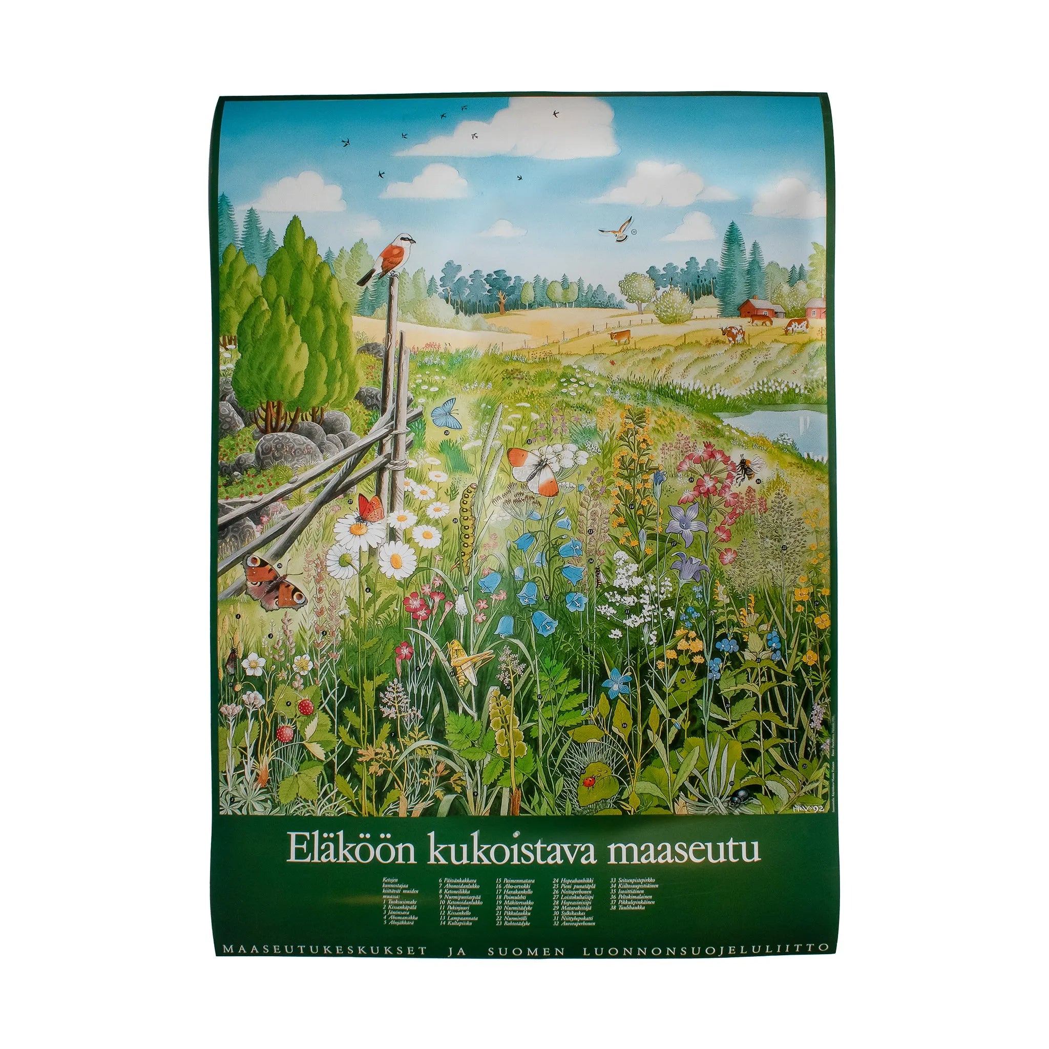 Eläköön kukoistava maaseutu -juliste