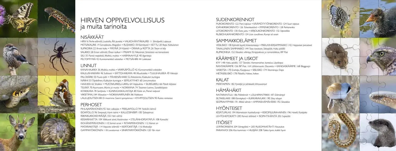 Hirven oppivelvollisuus ja muita tarinoita-Eläinaiheiset kirjat-Suomen luonnonsuojeluliiton Luontokauppa