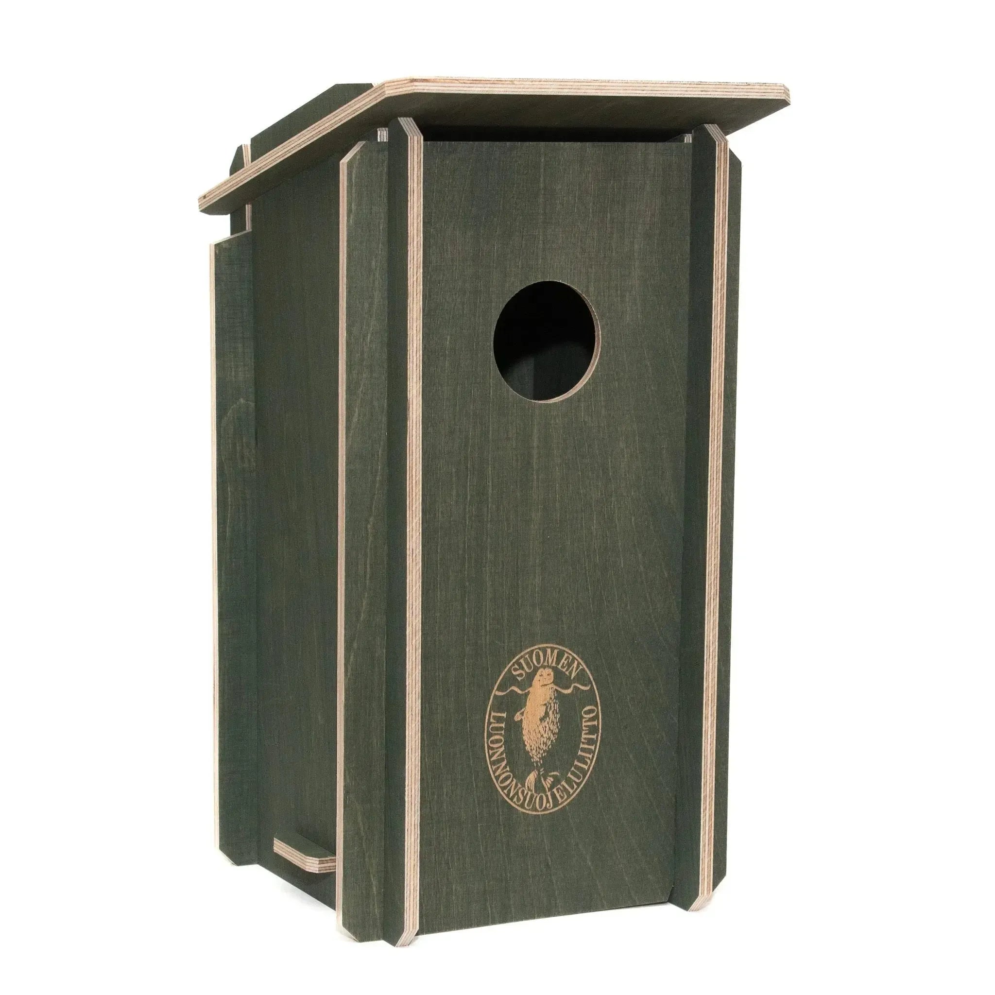 Koottava Retrologo -linnunpönttö (50mm)-Linnunpöntöt ja lintulaudat-Suomen luonnonsuojeluliiton Luontokauppa