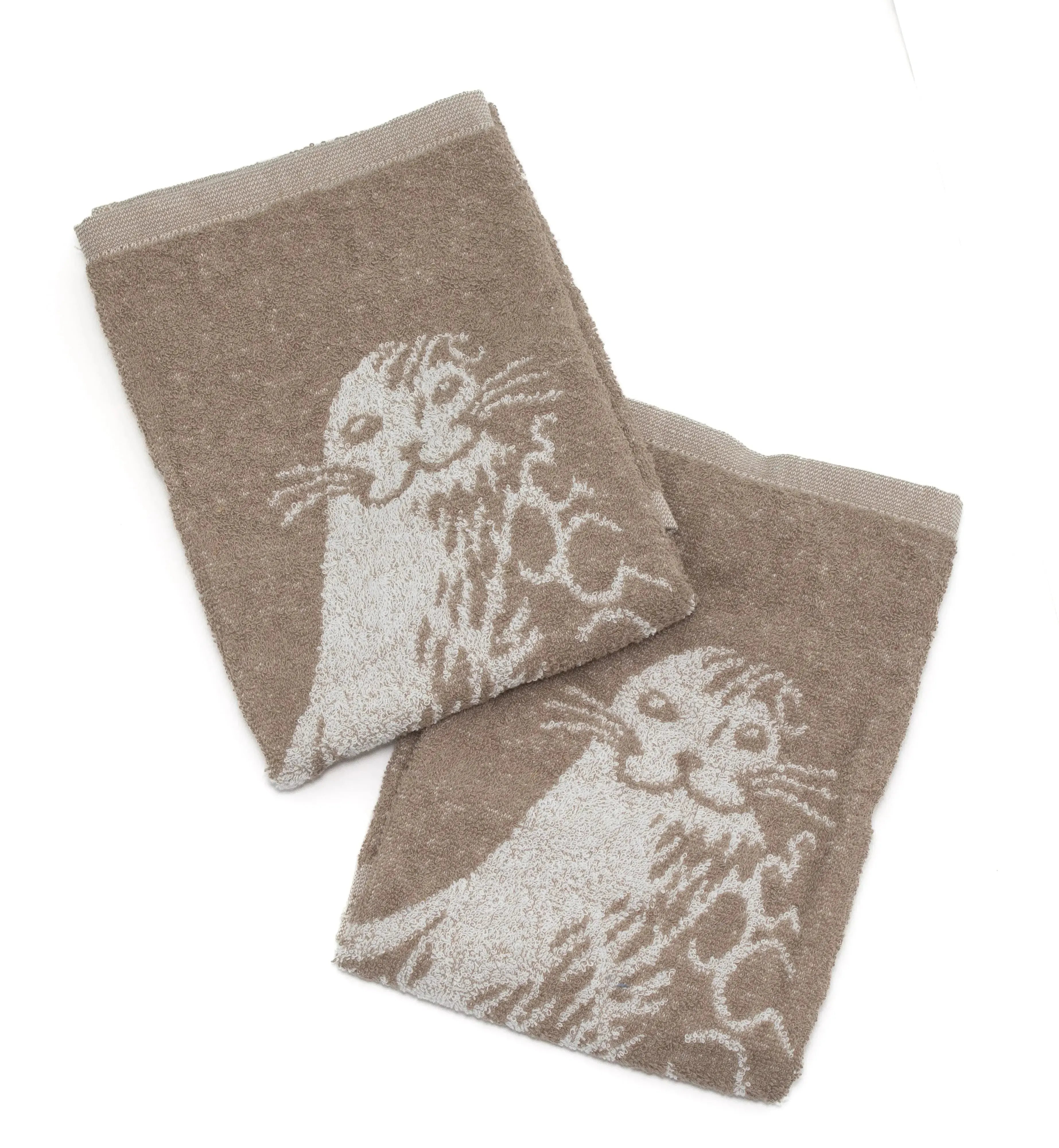 Norppa -käsipyyhkeet (pellavanruskea)-Kylpy- ja käsipyyhkeet-Suomen luonnonsuojeluliiton Luontokauppa