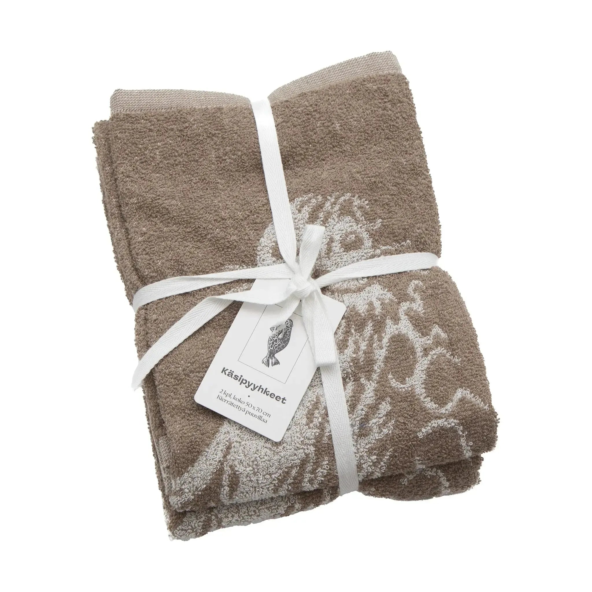 Norppa -käsipyyhkeet (pellavanruskea)-Kylpy- ja käsipyyhkeet-Suomen luonnonsuojeluliiton Luontokauppa