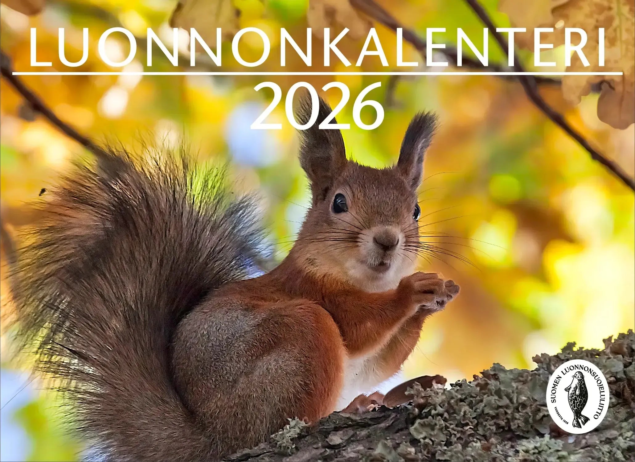 Logopainatuskalenteri 2026-Luonnonkalenteri-Suomen luonnonsuojeluliiton Luontokauppa