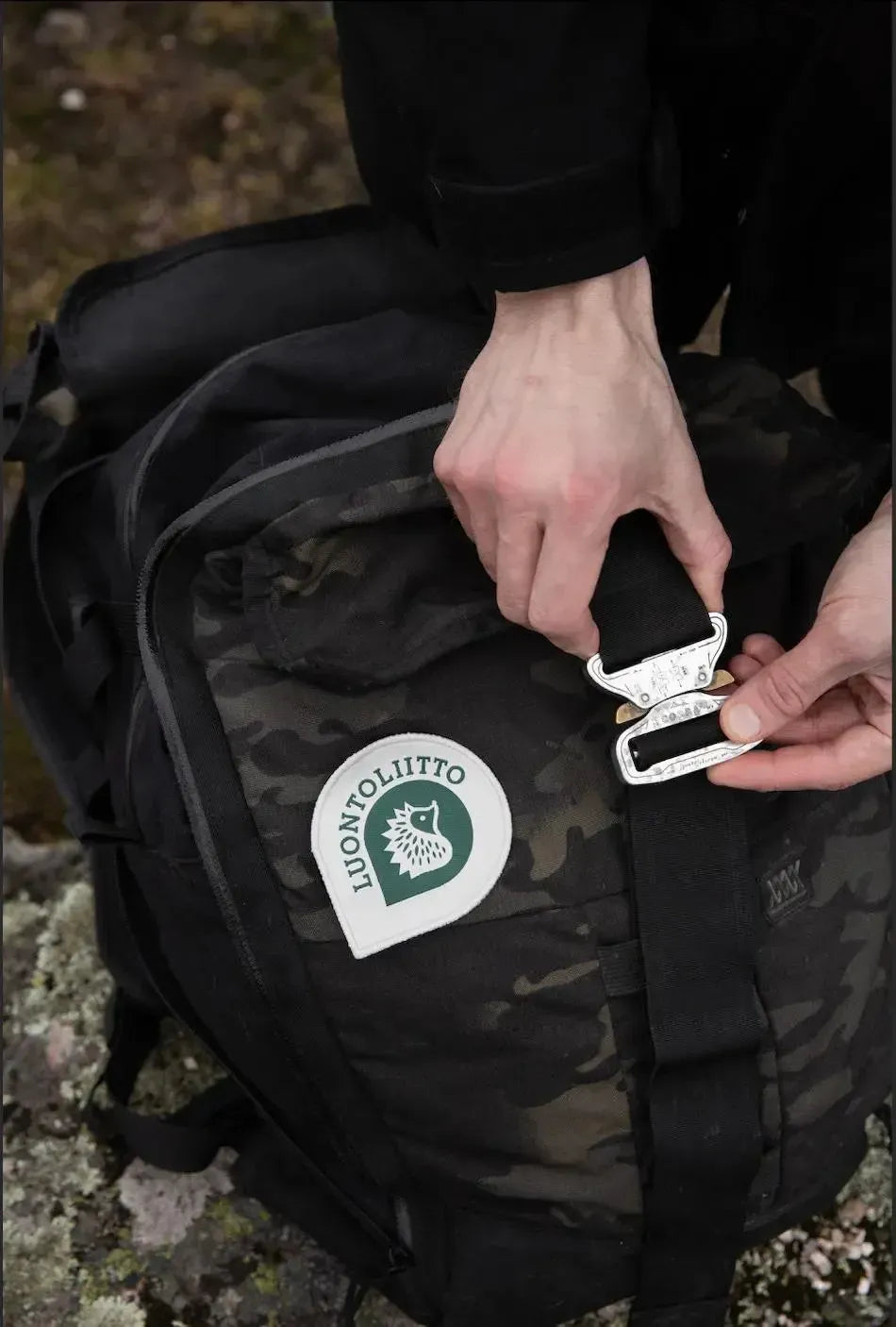 Luontoliitto-kangasmerkki (luonnonvalkoinen)-Kangasmerkit ja vaatelaastarit-Suomen luonnonsuojeluliiton Luontokauppa