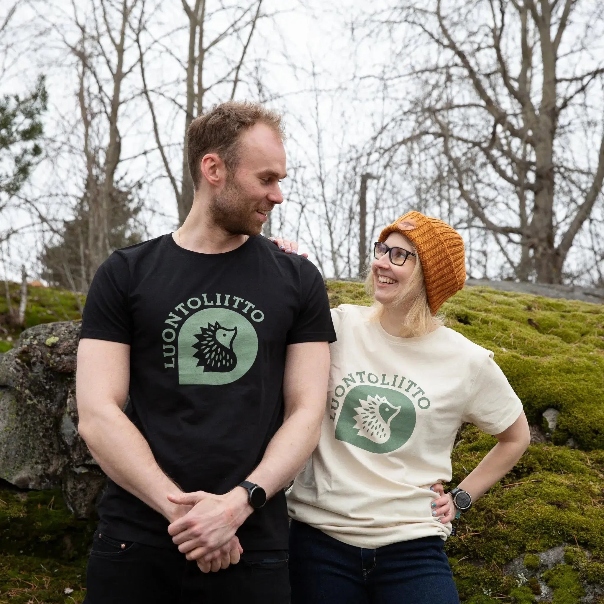 Luontoliitto t-paita (musta)-T-paidat-Suomen luonnonsuojeluliiton Luontokauppa