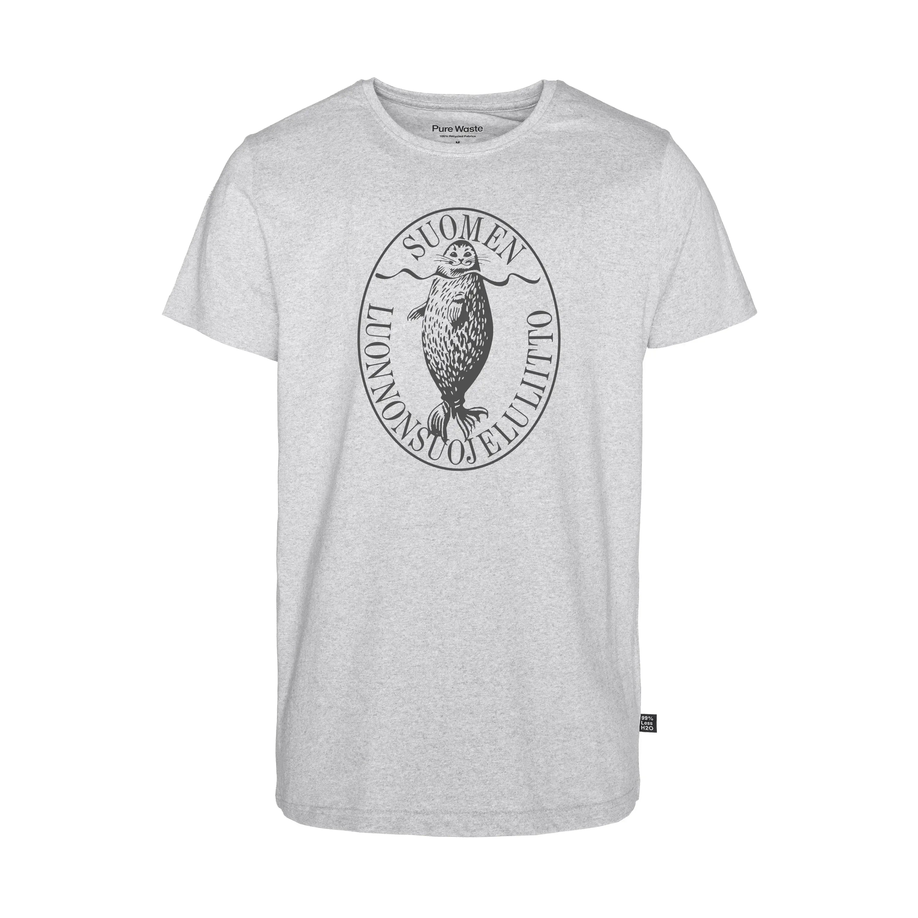 Retrologo t-paita (kivenharmaa)-T-paidat-Suomen luonnonsuojeluliiton Luontokauppa