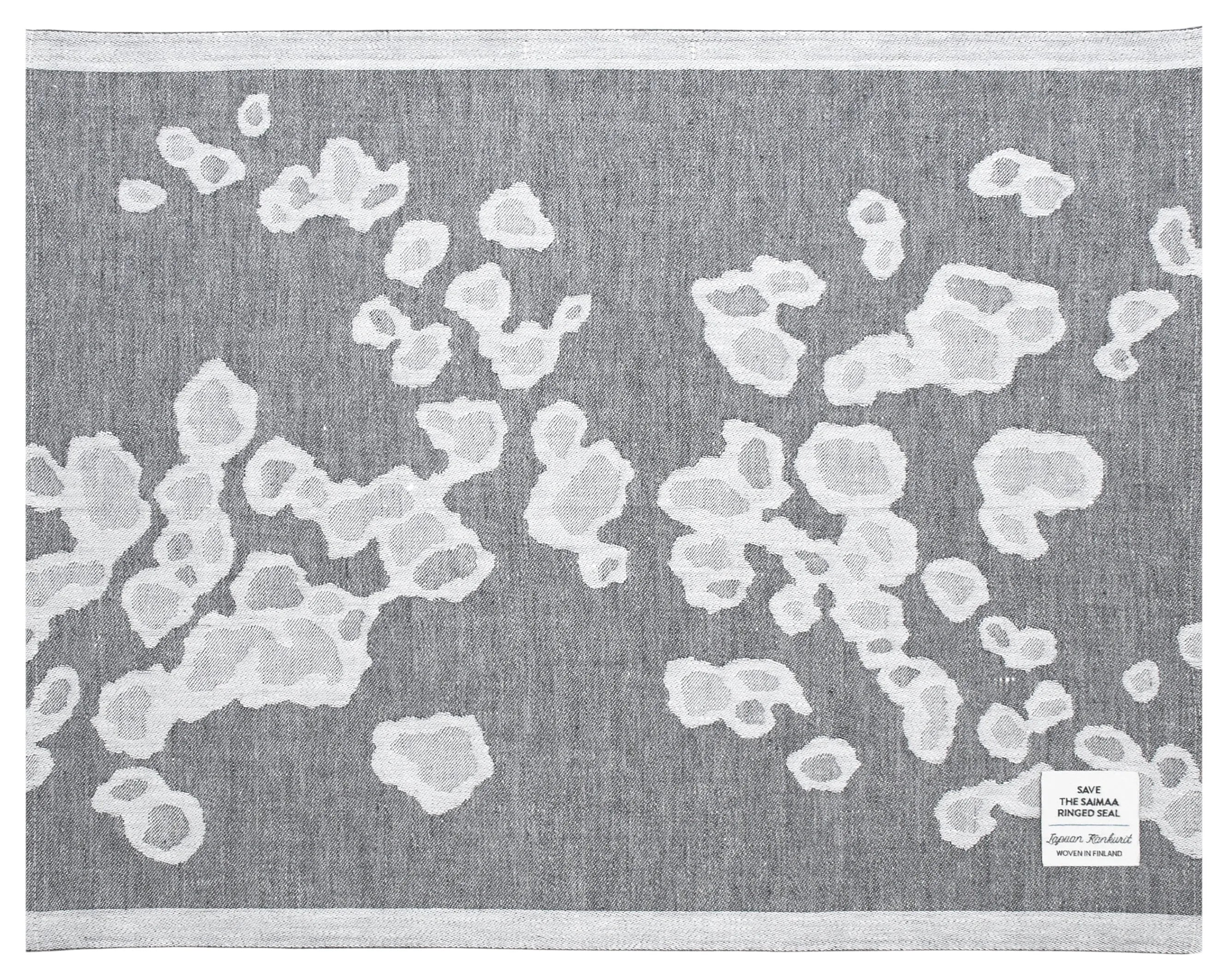 Saimaannorppa -laudeliina 46x60cm (harmaa)-Lapuan Kankurit-Suomen luonnonsuojeluliiton Luontokauppa