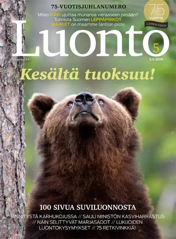 Suomen Luonto 5/2016-Suomen Luonto -lehti-Suomen luonnonsuojeluliiton Luontokauppa