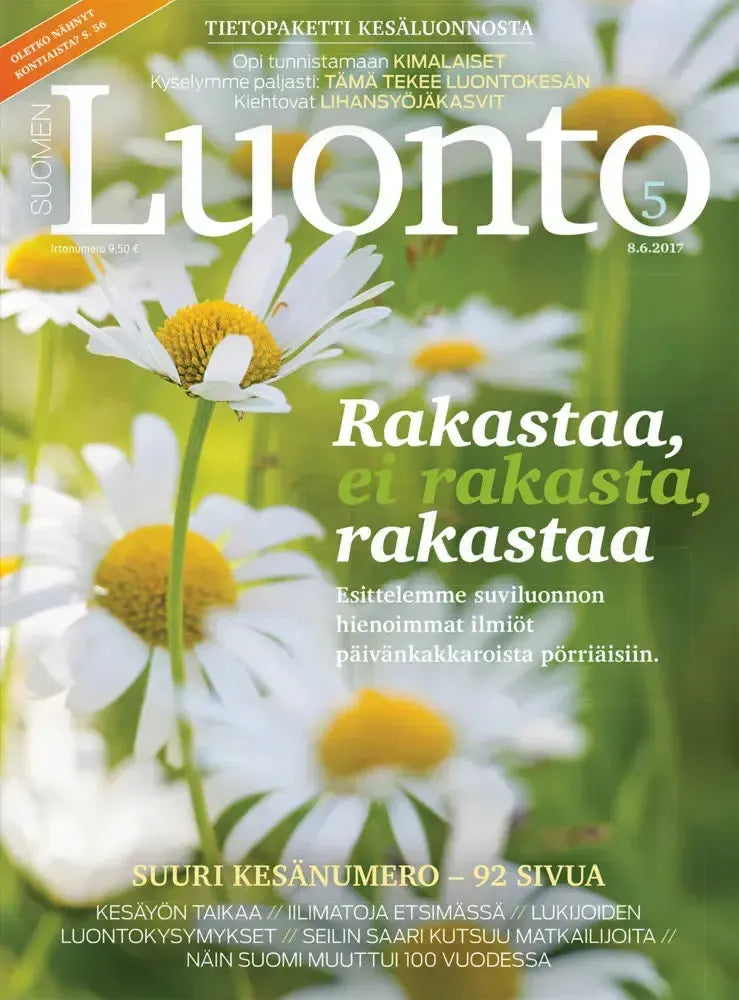 Suomen Luonto 5/2017-Suomen Luonto -lehti-Suomen luonnonsuojeluliiton Luontokauppa