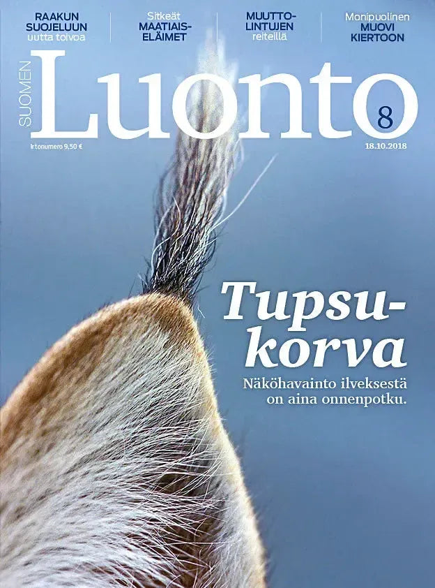 Suomen Luonto 8/2018-Suomen Luonto -lehti-Suomen luonnonsuojeluliiton Luontokauppa