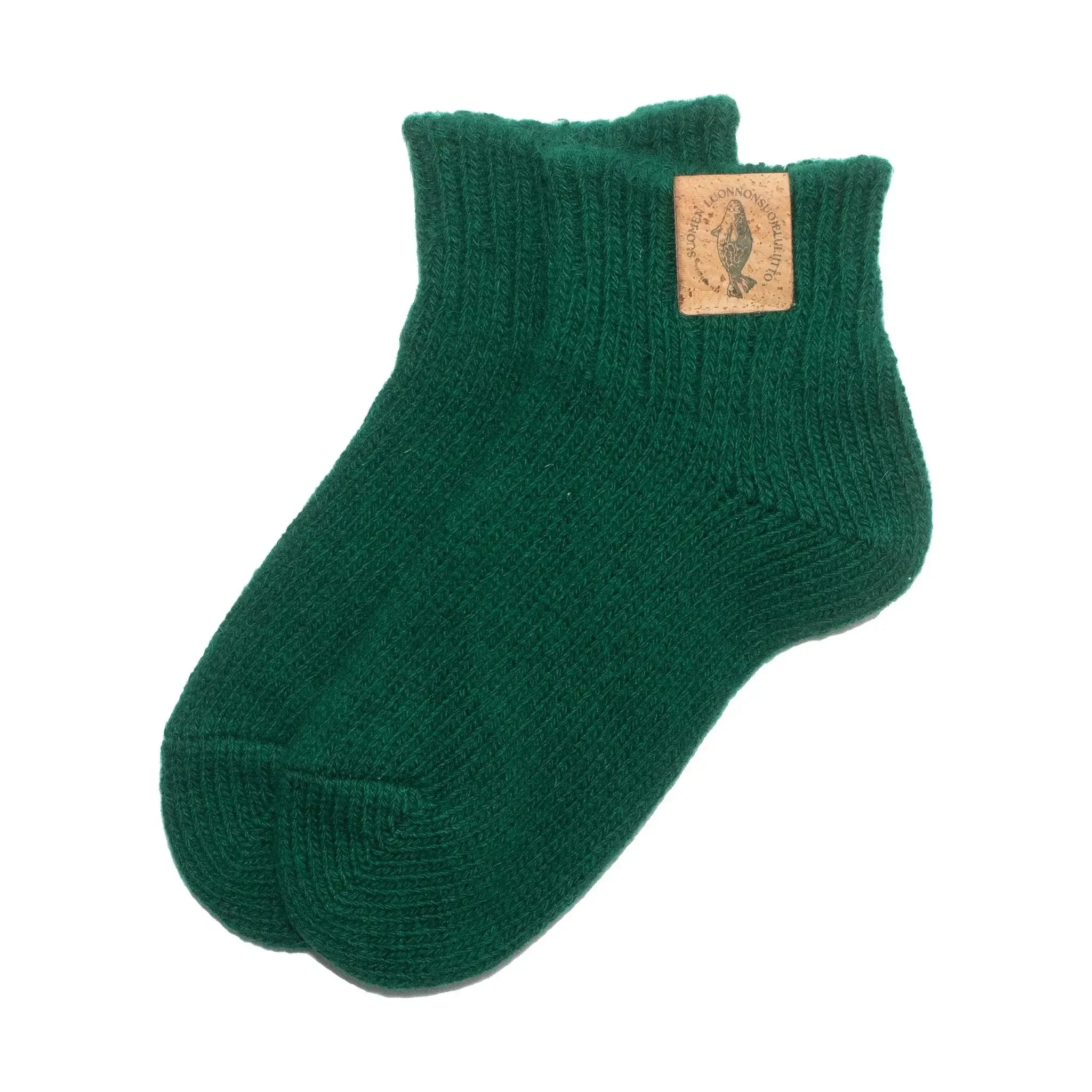 Varrettomat Norppa -villasukat (metsänvihreä)-Villasukat-Suomen luonnonsuojeluliiton Luontokauppa
