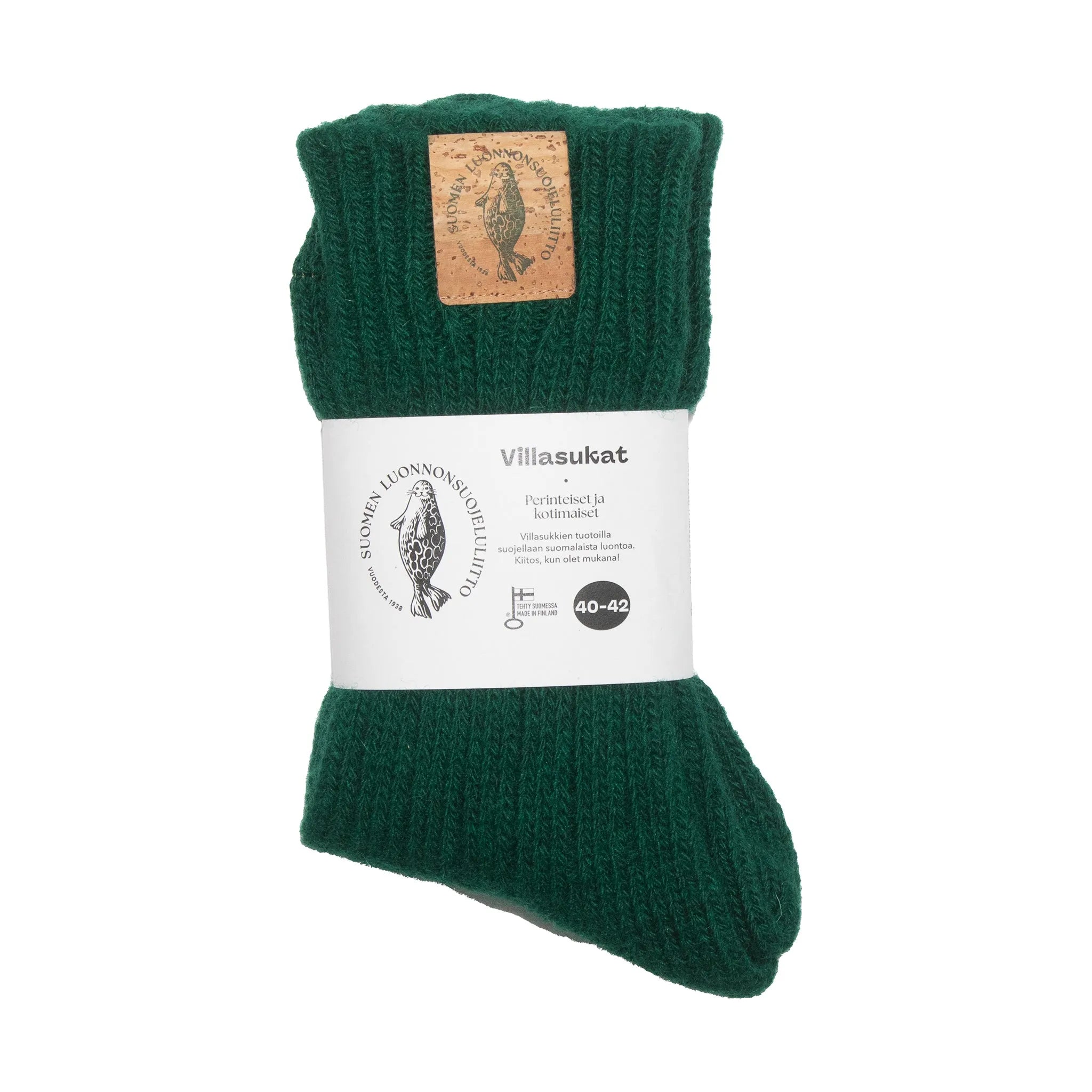 Norppa -villasukat (metsänvihreä)