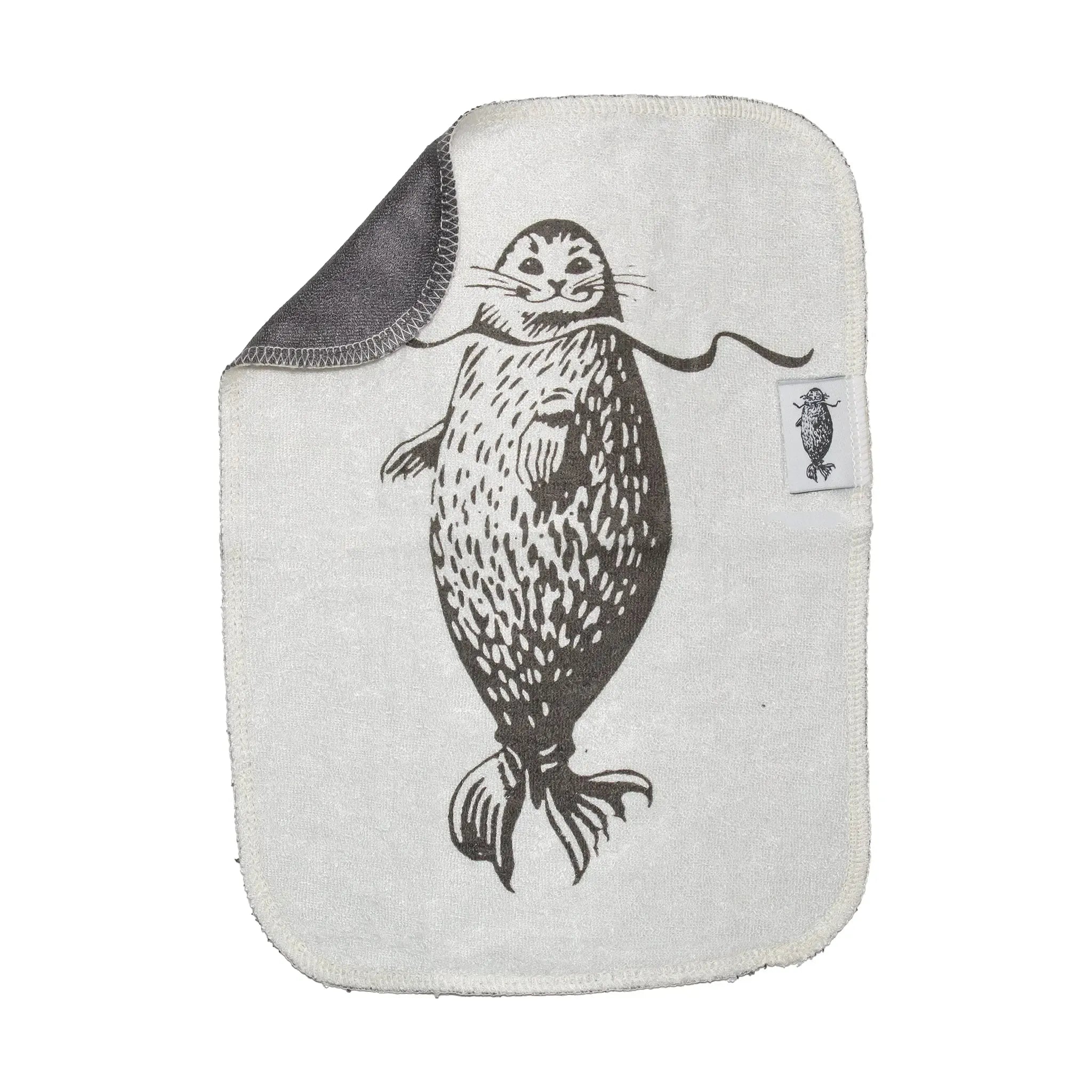 Retrologo -kestotiskirätti (tuhkanharmaa)-Tiskirätit ja keittiöpyyhkeet-Suomen luonnonsuojeluliiton Luontokauppa