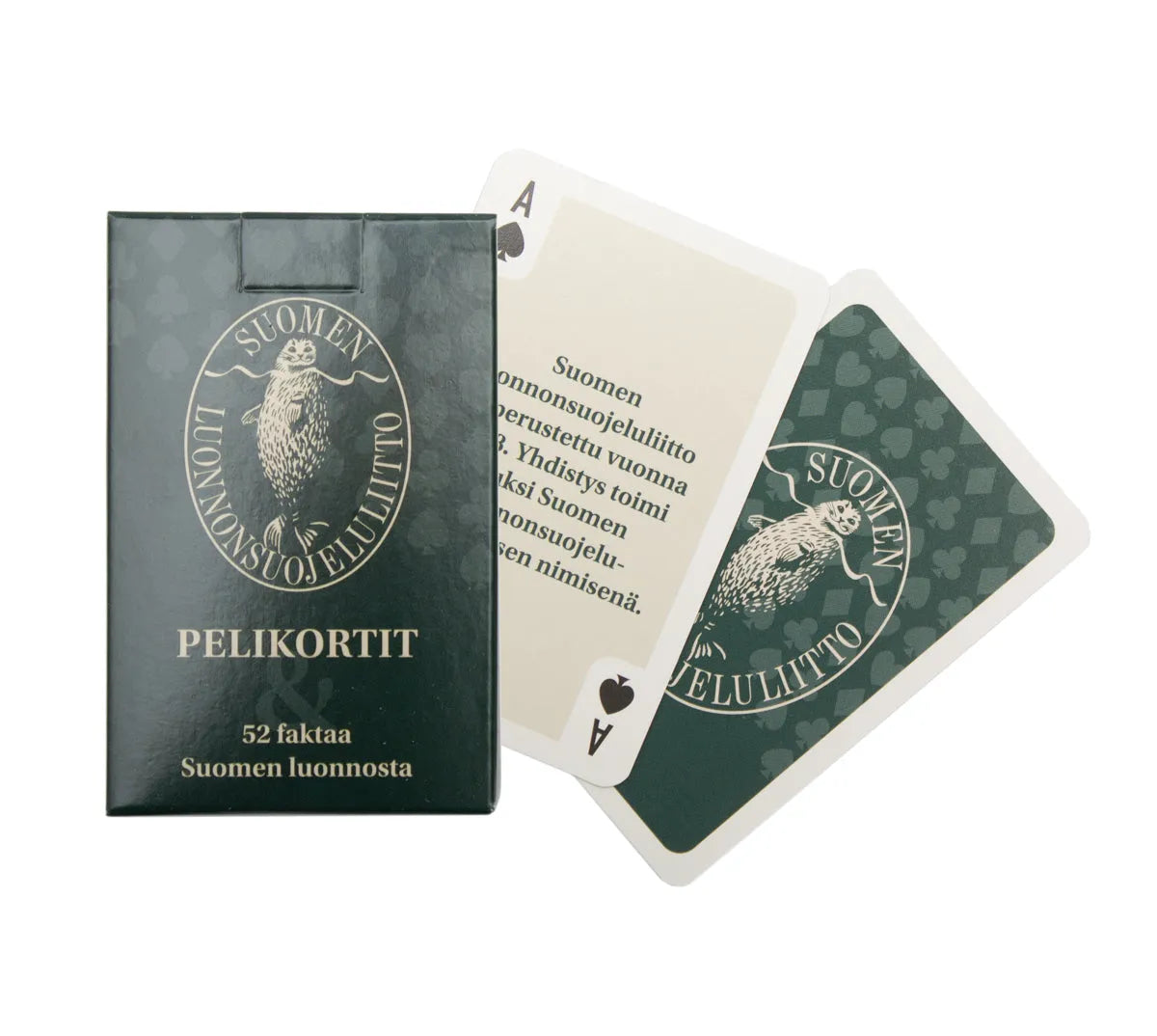 Retrologo -pelikortit-Pelikortit-Suomen luonnonsuojeluliiton Luontokauppa