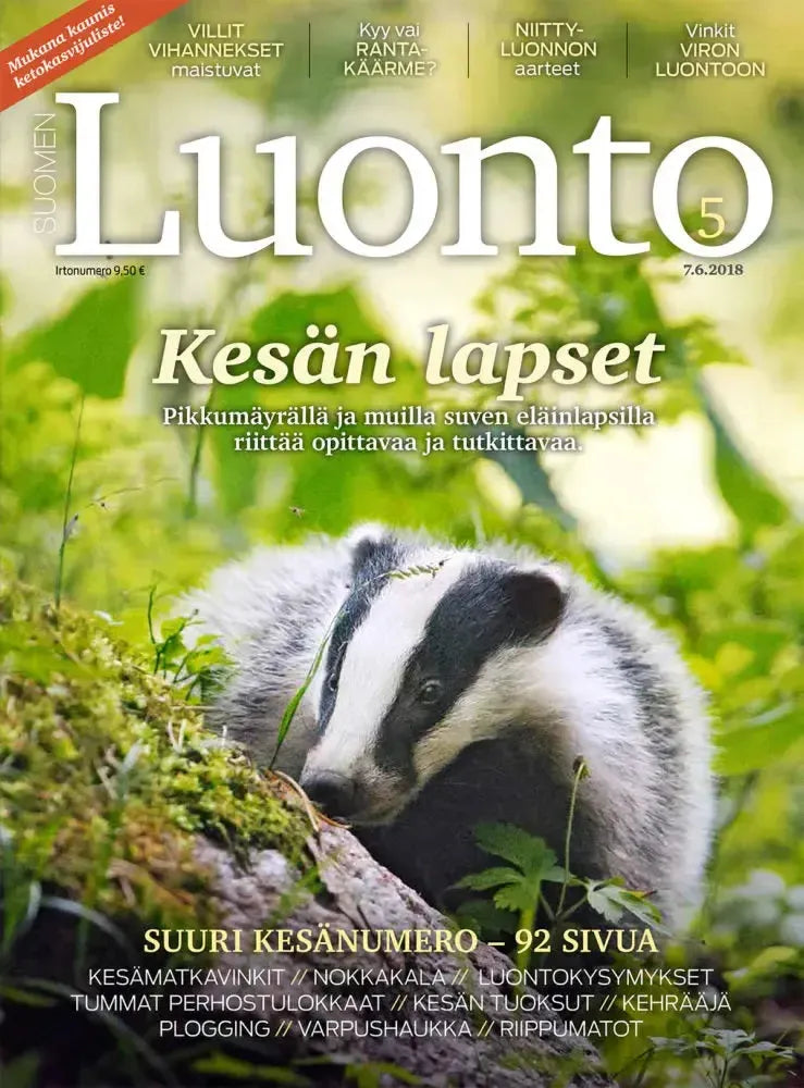Suomen Luonto 5/2018-Suomen Luonto -lehti-Suomen luonnonsuojeluliiton Luontokauppa